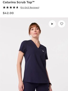 FIGS navy set (L top, M pant)